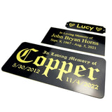 Gloss Black Brass - Create Your Maker Plate, Custom Laser Engraved Plate or Sign - Maker Plates