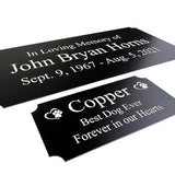 Dura Black Aluminum - Create Your Maker Plate, Custom Laser Engraved Plate or Sign - Maker Plates