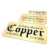 Brushed Gold Brass - Create Your Maker Plate, Custom Laser Engraved Plate or Sign - Maker Plates