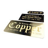Polished Gold Brass - Create Your Maker Plate, Custom Laser Engraved Plate or Sign - Maker Plates