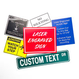 Colored Acrylics - Create Your Maker Plate, Custom Laser Engraved Plate or Sign - Maker Plates